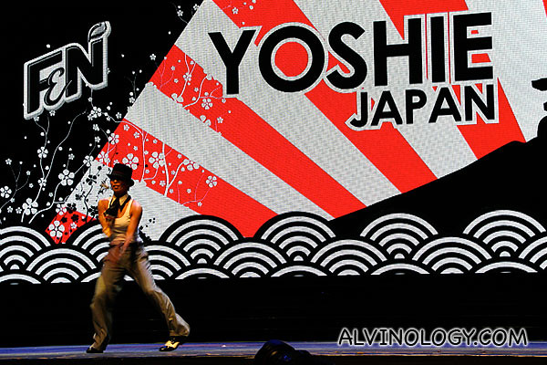 Yoshie on stage