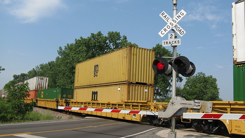 Southbound Canadian Pacific double stack container train.  Glenview Illinois. Thursday, June 28th, 2012. by Eddie from Chicago