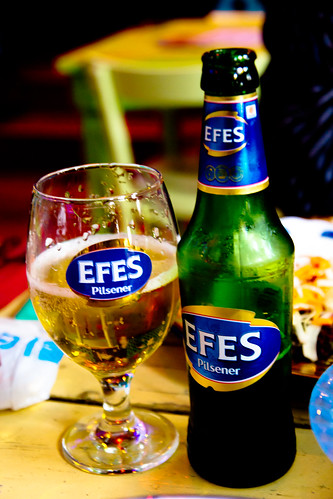 Efes Beer at Restaurant Bazar