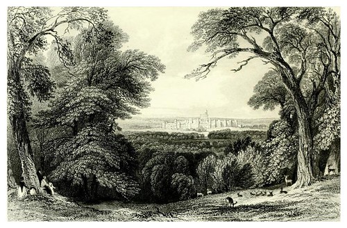 004- El castillo de Windsor desde Bishopsgate- A topographical history of Surrey 1878-Vol 2- Edward Wedlake Brayley