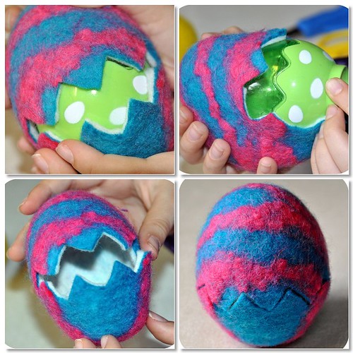 wet felted easter eggs mosaic4
