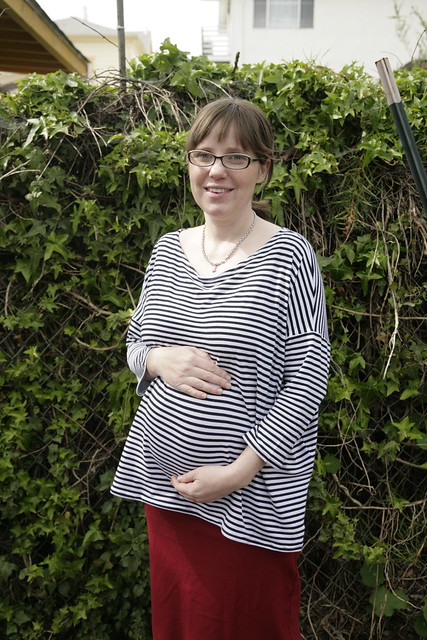 Stripey Maternity Top.