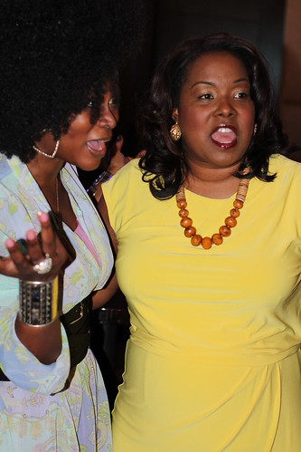 Abiola Abrams and Melinda Emerson at the Black Enterprise Magazine Party