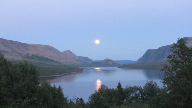 Moonrise Over Trout River Pond
