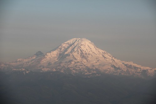 Mt. Rainier as vied from the plane