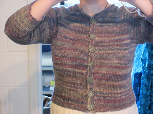 Cardigan With Grosgrain Supported Buttonband