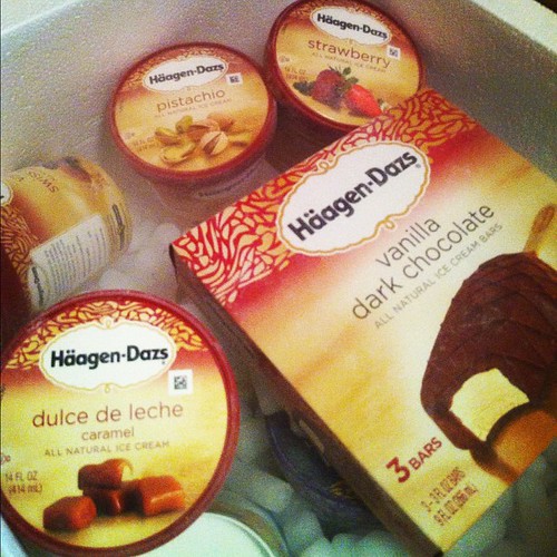 Wish every day started with an ice cream delivery. All my fave flavors! #HDMoments #HD5 #icecream