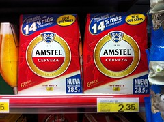 Amstel at Spanish supermarket