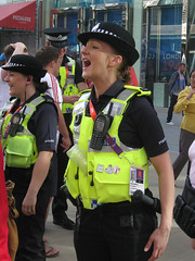 Lone female policeman