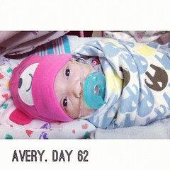 Blue eyes! Avery, day 62. #preemie #twins #nicu