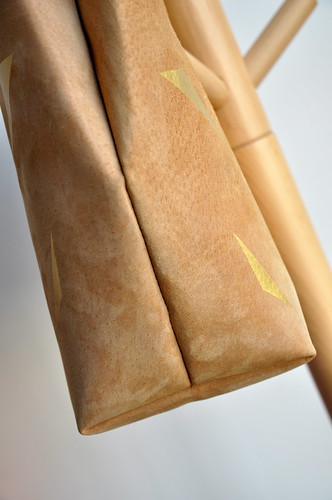 Leather and gold bag :: DIY instructions