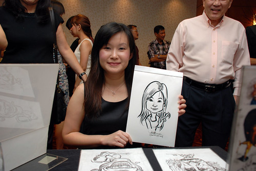 Caricature live sketching for The Bank of East Asia Staff Annual D&D - 12