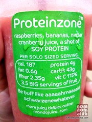 Proteinzone Back Sticker Label