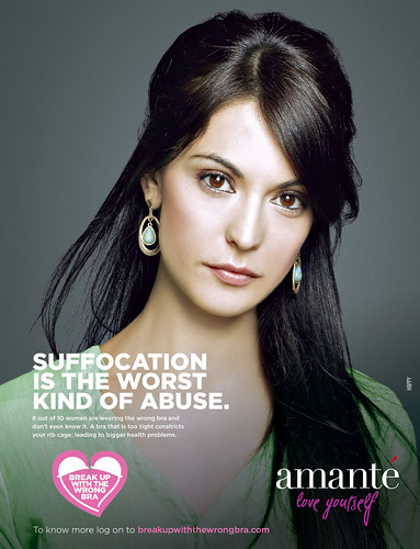 Amanté bra ad: Suffocation is the Worst Kind of Abuse"