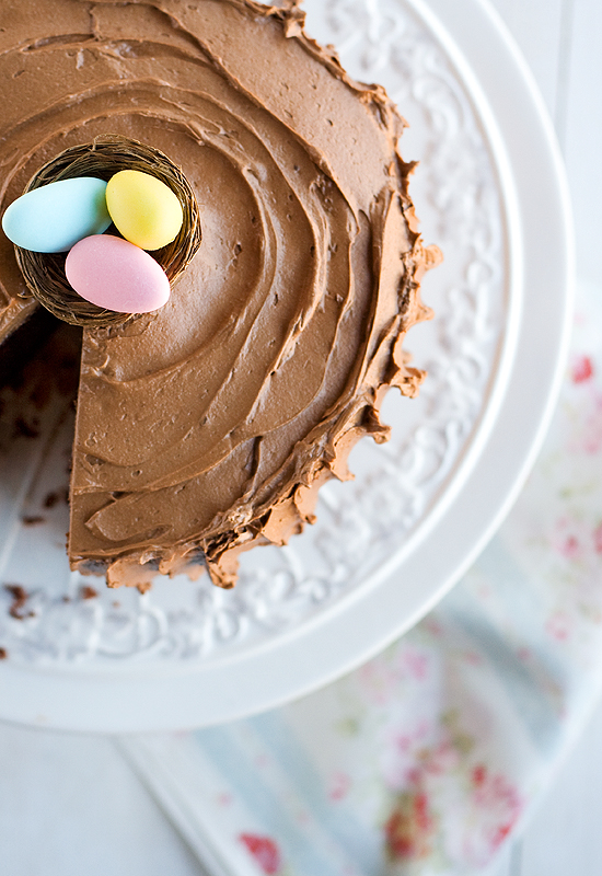Tarta para Pascua de chocolate y caramelo