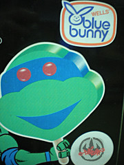 Blue Bunny :: Teenage Mutant Ninja Turtle 'Face' Bars - vendor sticker vii (( 1994 ))