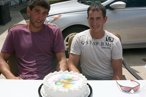 Birthday boys Oak and Dave had to share a cake