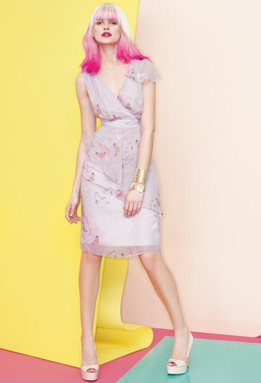 Olivia Rubin´s Collection for Dorothy Perkins - Grey bird peplum dress