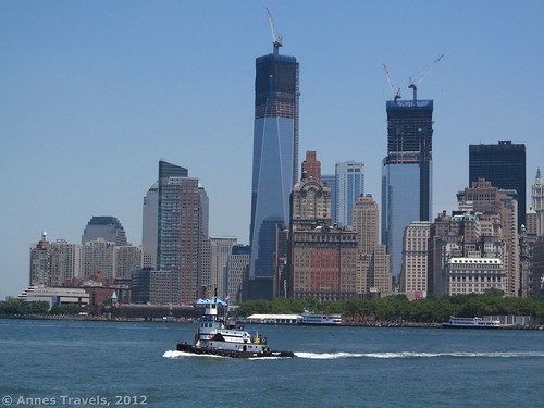 A tug and the New York Skyline from the Staten Island Ferry
