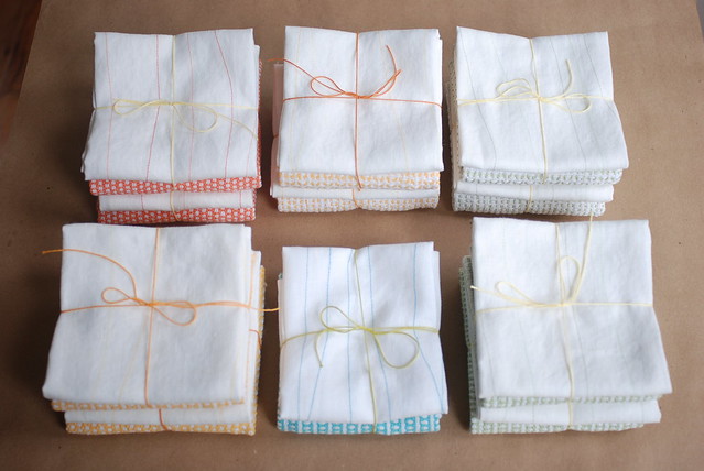 Handwoven and Embroidered Tea Towels for PGHW Holiday Sale