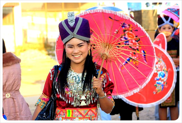 hmong girl with umbrella