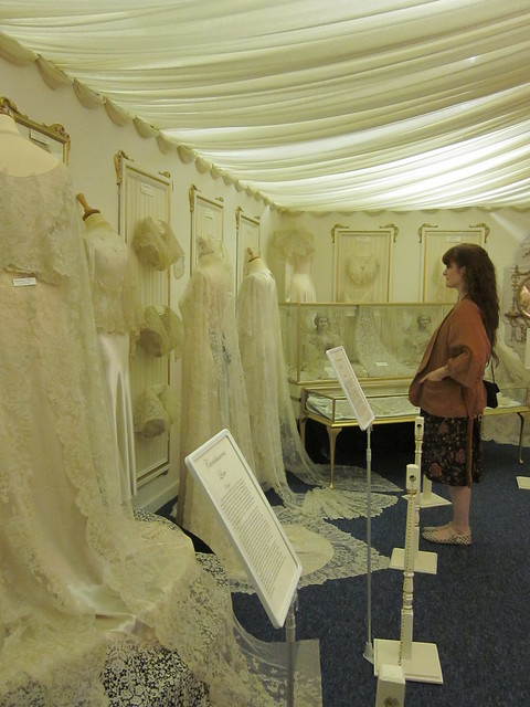  antique Irish and European lace as well as vintage wedding gowns and 