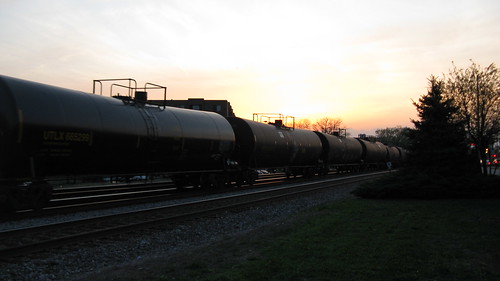 Westbound Canadian Pacific freight train at sunset. Elmwood Park Illinois USA. Late March 2012. by Eddie from Chicago
