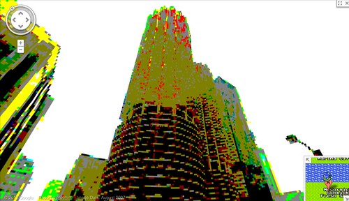 google maps 8bit streetview: Marina Towers
