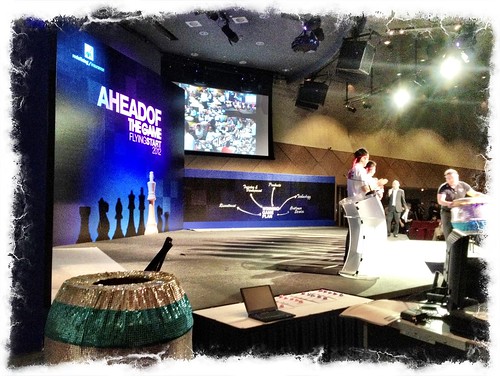 Performance on stage for AXA event