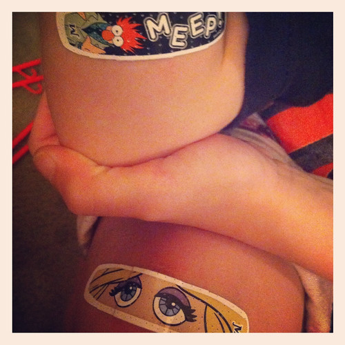 muppet bandaids for my little radical scooter girl