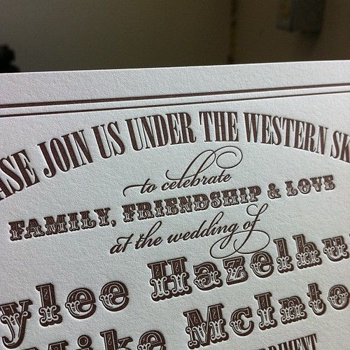 Western wedding invites