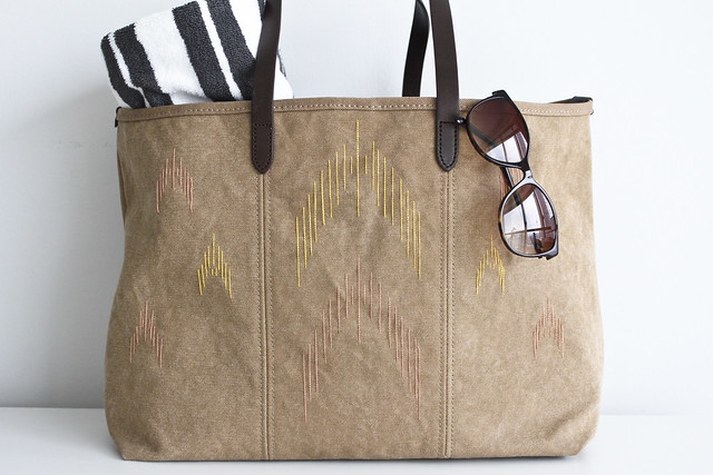 DIY: ikat inspired beach bag