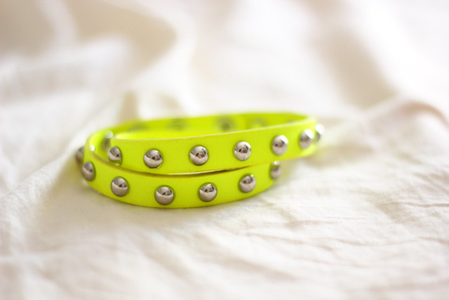 neon studded bracelet