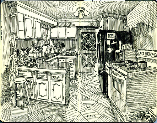 in the kitchen