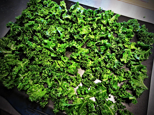 Crispy Kale Chips: Chopped Kale