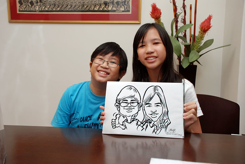 Caricature live sketching for Marks & Clerk Singapore LLP Christmas Party - 10