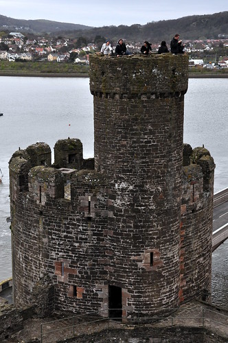 On top of a tower at Conwy Castle