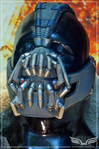 The Establishing Shot: Tom Hardy's original Bane Costumes from The Dark Knight Rises Mask Detail - London by Craig Grobler