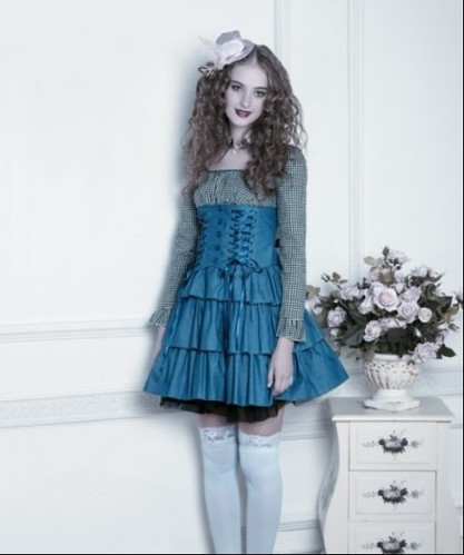 blue classic lolita dress