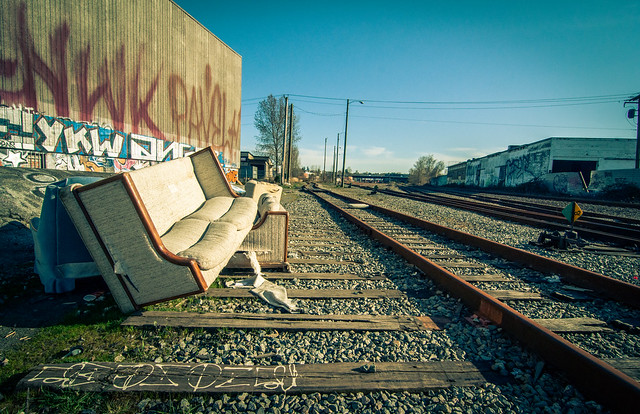Sofa by the tracks
