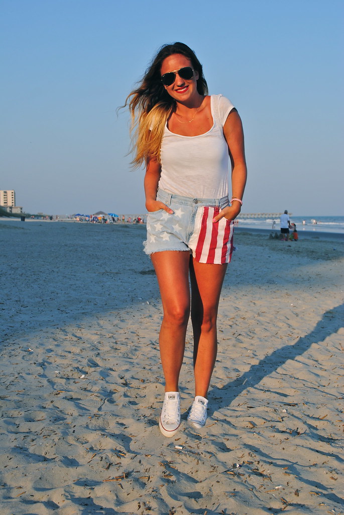 american flag denim shorts DIY
