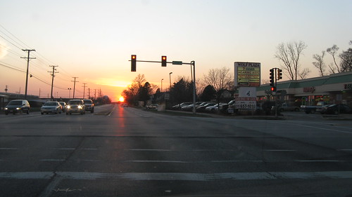 Early Springtime sunset in Des Plaines Illinois. Monday, March 19th, 2012. by Eddie from Chicago