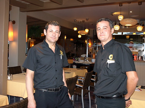 Carlos and José at La Peskera Restaurant, Costa Teguise, Lanzarote