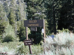 Boulder Campground Sign