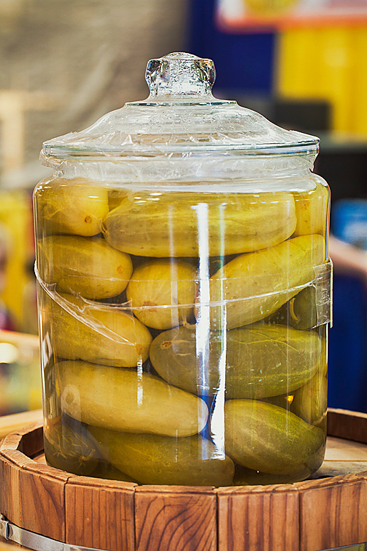 Jar of country pickles. photo by Jackie Alpers