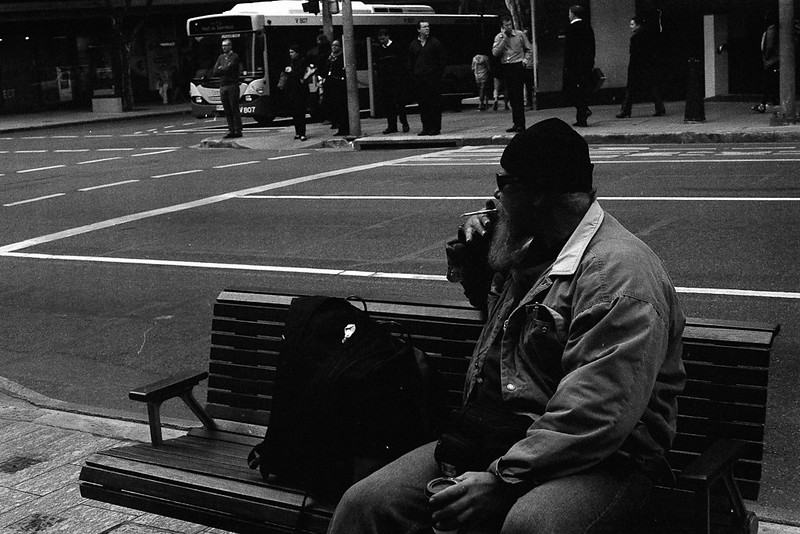 Man with a cigarette, Brisbane