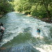 A Surfer on the Eisbach River in Munich