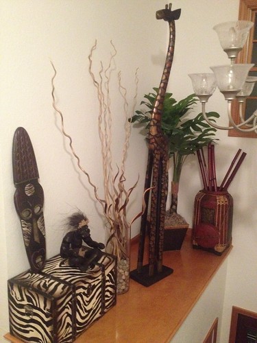 Redecorated plant shelf