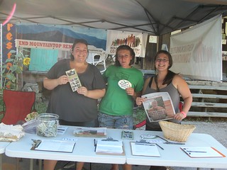 Members Alex Searles, Crystal Courtney, and Diannea Wilson at the Browngrass Festival.