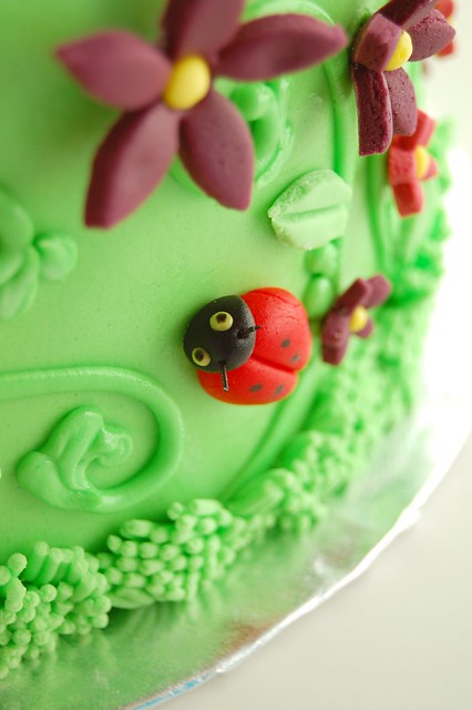 Emma's Kitty Cat Birthday Cake - Ladybug